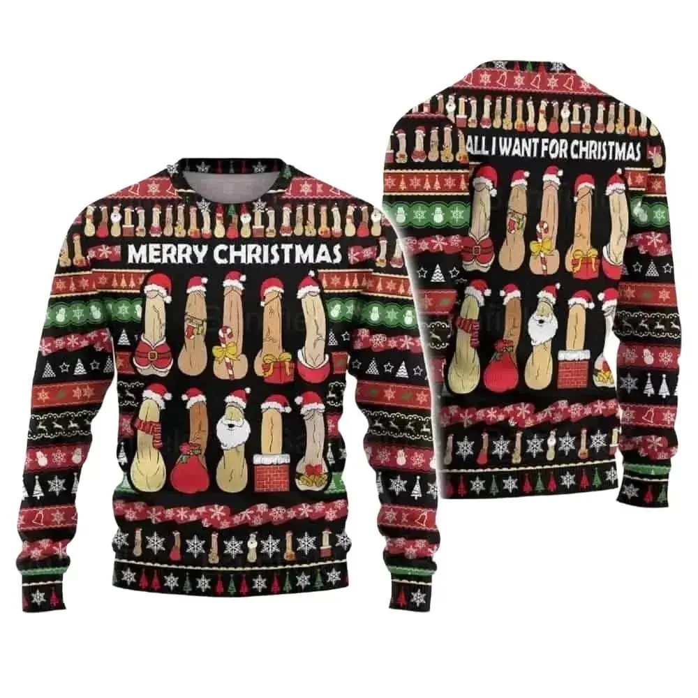 Dirty Ugly Christmas Sweater Funny Holiday Apparel Party Gift for Friends Men Women