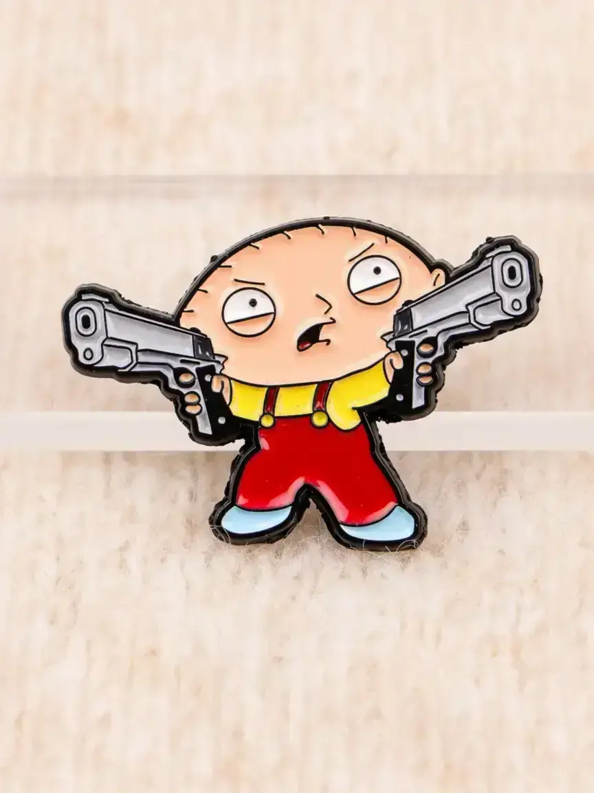 American Cartoon Funny Cool Family Movie Enamel Lapel Brooch Pin Clip, Unique Zinc Alloy Badge, Suitable For Backpacks Hat Clothing, Fun Fashion Jewelry Accessories, Fashion Accessory, Durable Metal Pins