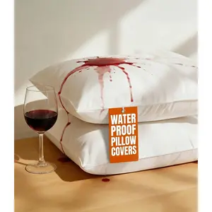 Set of 2 Pillow Protectors with Zipper - Standard Size - Bed  and Dust Mite Proof Pillow Covers - Noiseless,  Wicking &  Pillowcases - Soft, Breathable & Machine Washable (White)