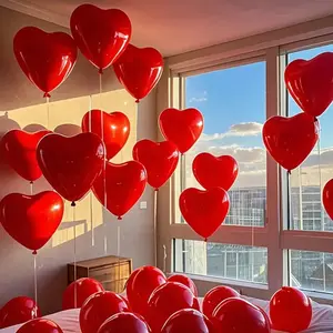 Heart-Shaped Latex Balloons, 30/100 Pieces, Valentine's Day, Anniversary, Wedding, Proposal Decoration, Birthday Party Supplies, Balloon Garland