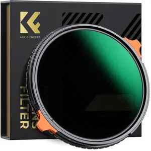【K&F CONCEPT】Variable ND4-64 & CPL 2-in-1 + MCUV Protection Filters Kit (3 Pcs) for Camera Lens, 28 Multi-Coated 2-6 Stops Variable ND UV Lens Filters Set circular polarizer