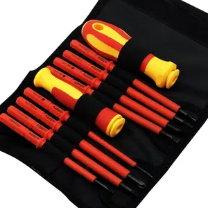 Insulated Electric Screwdriver Set, Multipurpose Switchable Screwdriver 10-In-1 Multifunctional Tool Kit, High Voltage Repair, Home & Professional Use, Essential for Electricians