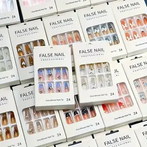 96pcs Random Nail Art Set, Blind Box Series, Super Affordable, Short Medium Long Nails, Multicolor Designs, Y2K Gothic French Style