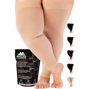 Compression Socks-20-30mmHg Graduated Support Thigh-Hi Leg Sleeves with Top-10 Sizes, 5 Colors-Reduces Swelling, Ideal for Varicose Veins, Lymphedema, DVT Treatment-1 Pair