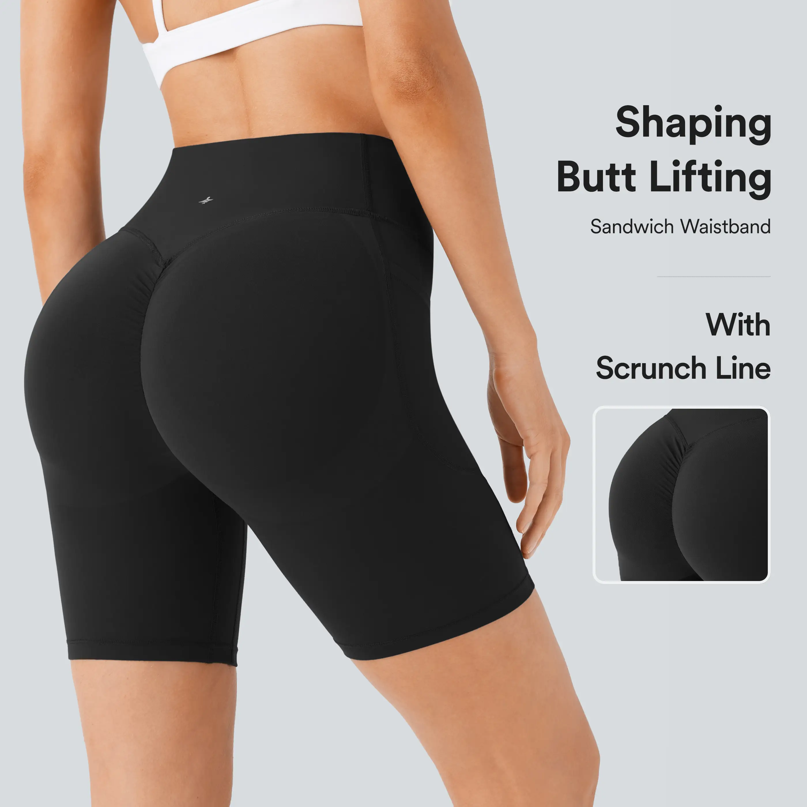 Halara Women's SoCinched High Waisted Scrunch Butt Lifting Tummy Control Shaping Workout UltraSculpt Biker Shorts, 3''/ 5''/ 7'' Athletic Shorts with