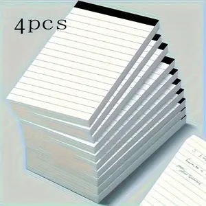 4-Pack 7.62x12.7cm Notebooks, 30 Pages Each, Mixed Colors, Portable Memo Pads, High-Quality Paper, Office, Travel, Organization, Standard Size