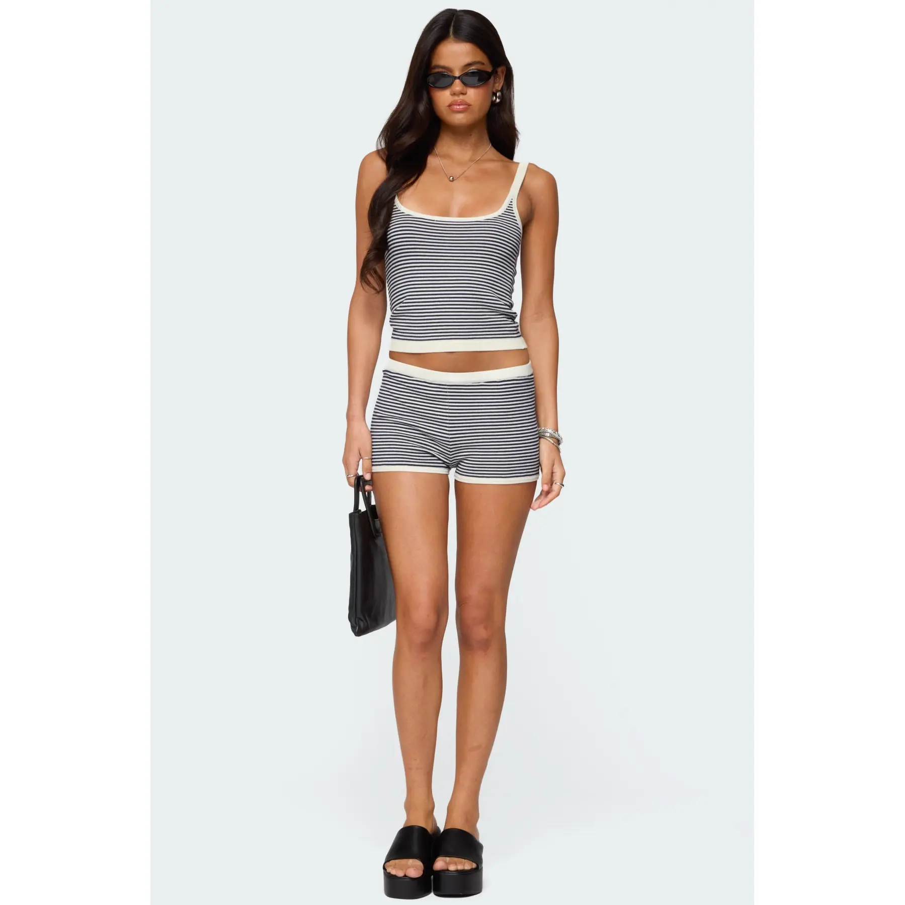Saylor striped knit shorts Saylor striped knit shorts