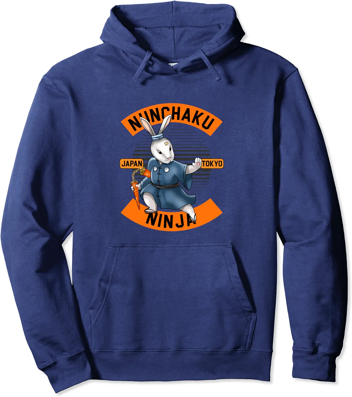 Bunny Ninja Nunchucks Japan Nuchaku Katana Martial Arts MMA Pullover Hoodie - Margaritahe Shop 66B0B21TJ46X