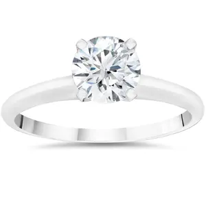 1/5ct Lab Created Diamond Solitaire Engagement Ring 14K White Gold 1/5ct Lab Created Diamond Solitaire Engagement Ring 14K White Gold