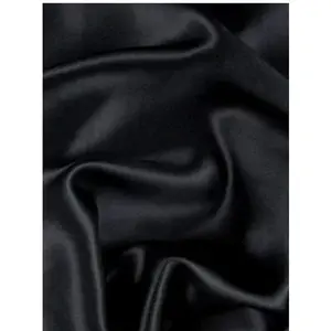 Black Silky Stretch Satin