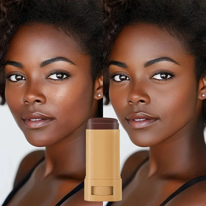 Color Moisturizing Foundation Stick, Night Tone and Concealer, Flawless Matte Finish, Coverage, All Skin Types, Multiple Color Options, Fashion Design, Firm Formula