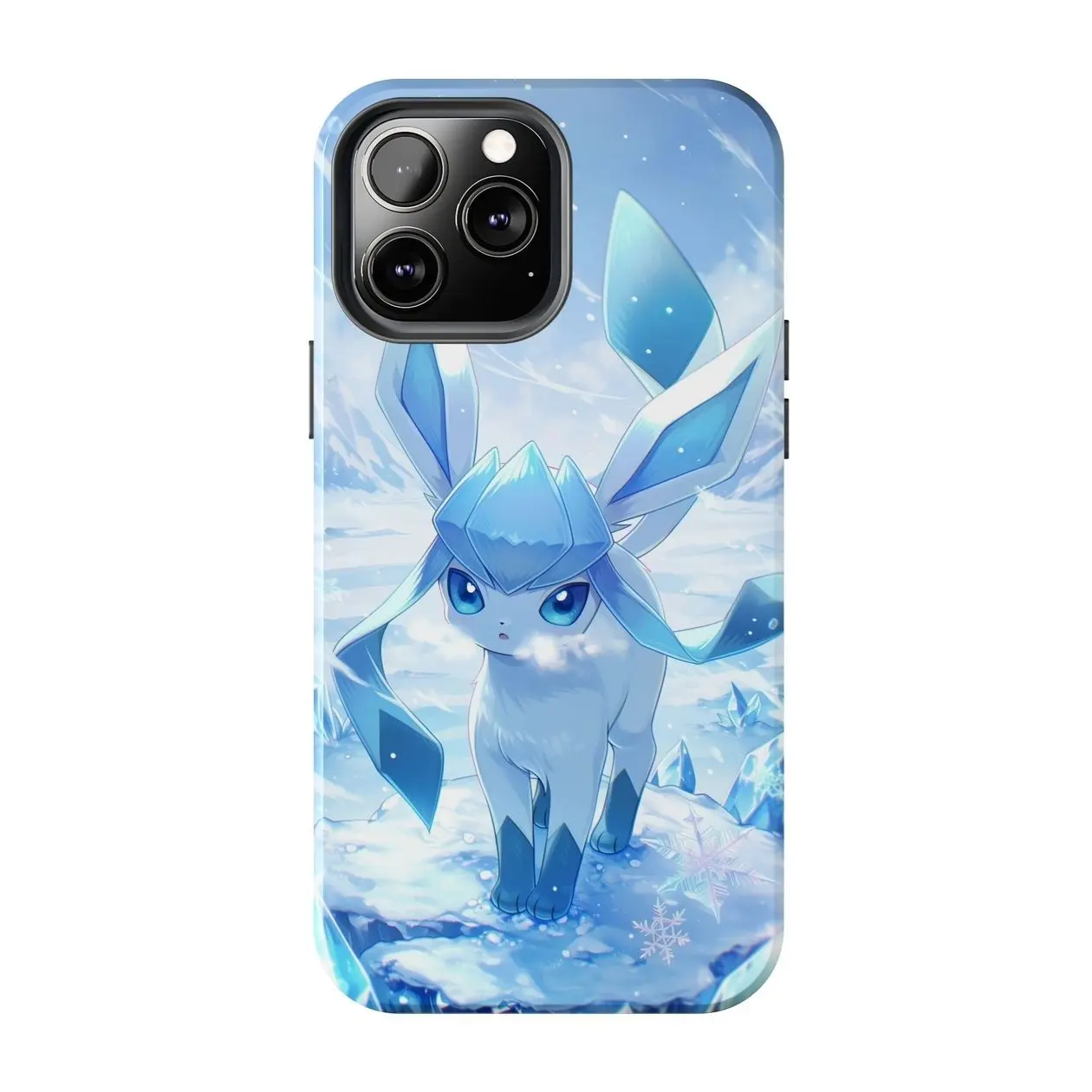 Anime Pokemon Umbreon Sylveon Crystal Cave Phone Case for iPhone 17-7 Pro Max Plus & Samsung Galaxy S26-S21 Ultra Plus - Glowing Crystal Eeveelution Aesthetic Phone Cover unisex 3