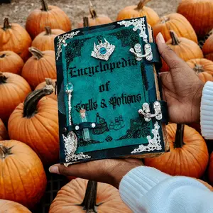 Encyclopedia of spells and potions leather journal sketchbook