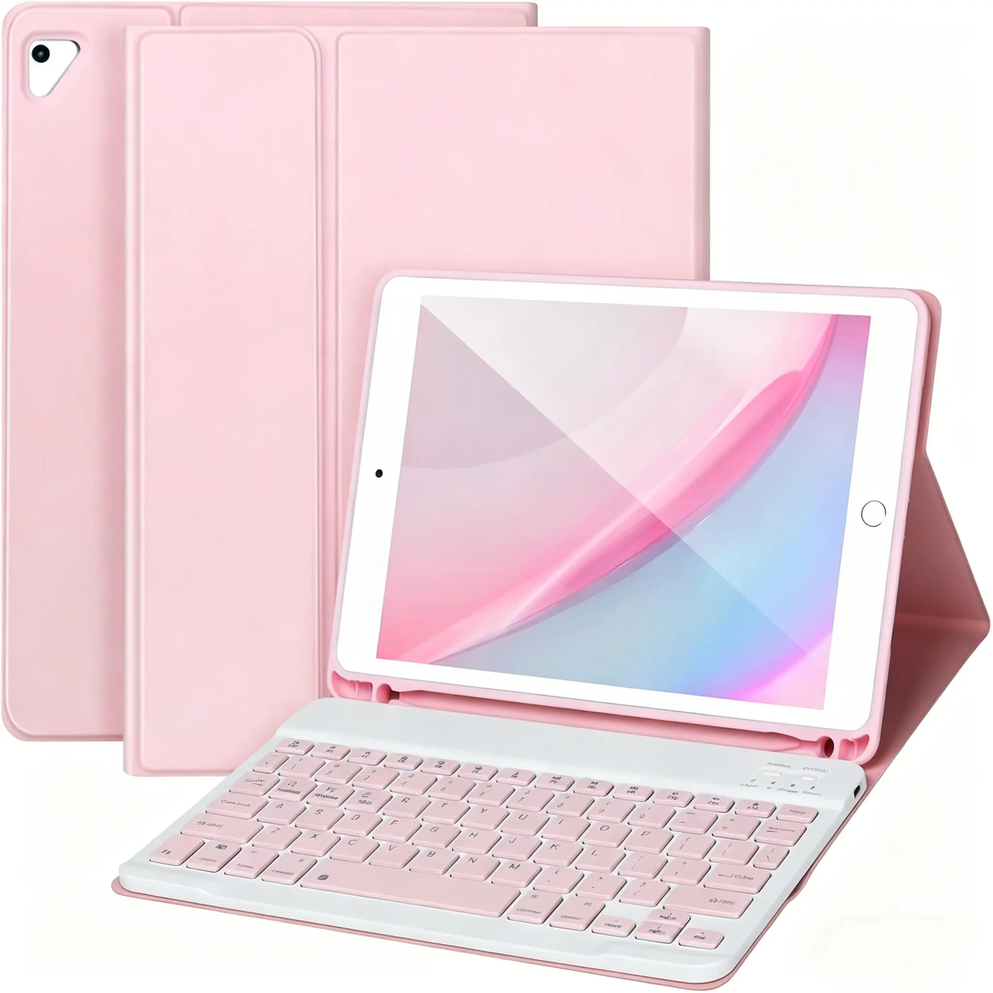 For iPad 6/5th Generation Case with Keyboard 2018/2017,Detachable Keyboard case for iPad Air 2/1 9.7 inch with Pencil Holder Tablet Keyboard