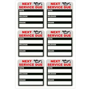 120 pieces of 2x2-inch oil change reminder stickers (with 1 pen included in the package) - suitable for windshields - no residue - electrostatically adsorbed clear labels indicating the next maintenance due date - for cars, vehicles, windows