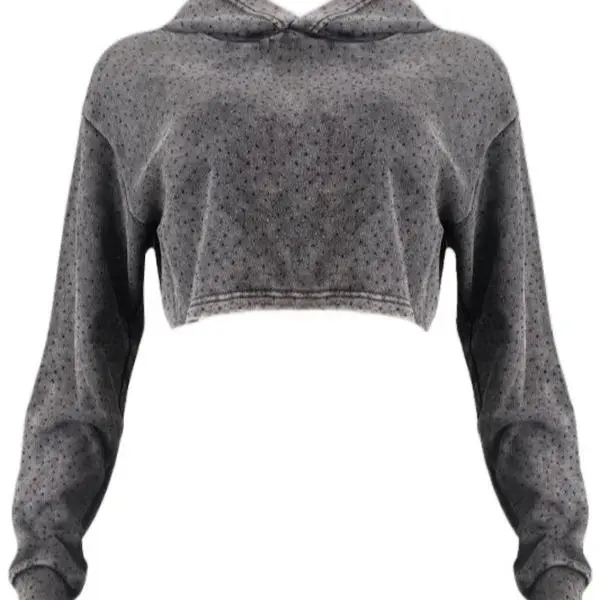 Rhinestone Cropped Sweater