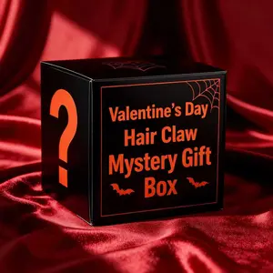 Valentine's Day Gift - Mystery Box with Halloween Horror Characters Hair Claw Mystery Box – 2 or 4 or 6 Random Double-Sided Horror Hair Clips Blind Box, Hair Accessories for Women, Girls, Perfect for Her, Birthdays, Graduation, Granddaughter