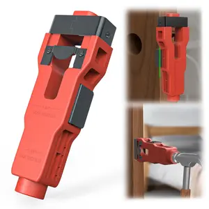 Door Latch Mortising Tool Kit, Complete Door Latch Installation Set, Lock Installation Kit, Vertical Calibration Board, Quick and Professional Mortising for 1-3/8" and 1-3/4" Doors