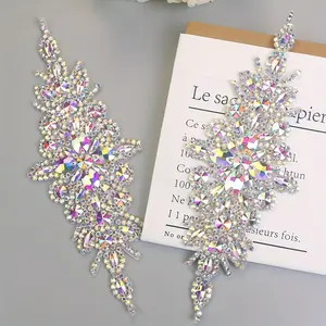 Glass Rhinestone Back Adhesive Sticker, DIY Wedding Decoration Accessories, Bridal Sash Belt, Hair Band, Headband, Necklace, Clips, Glitter Rhinestones