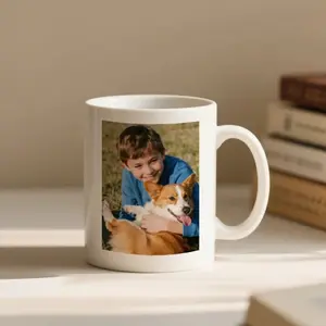 Ceramic Reusable Washable Custom Photo Mug, Personalized Family & Pet Picture Cup, Unique Gift for Pet Lovers, Home Supplies Daily Drinking Cup