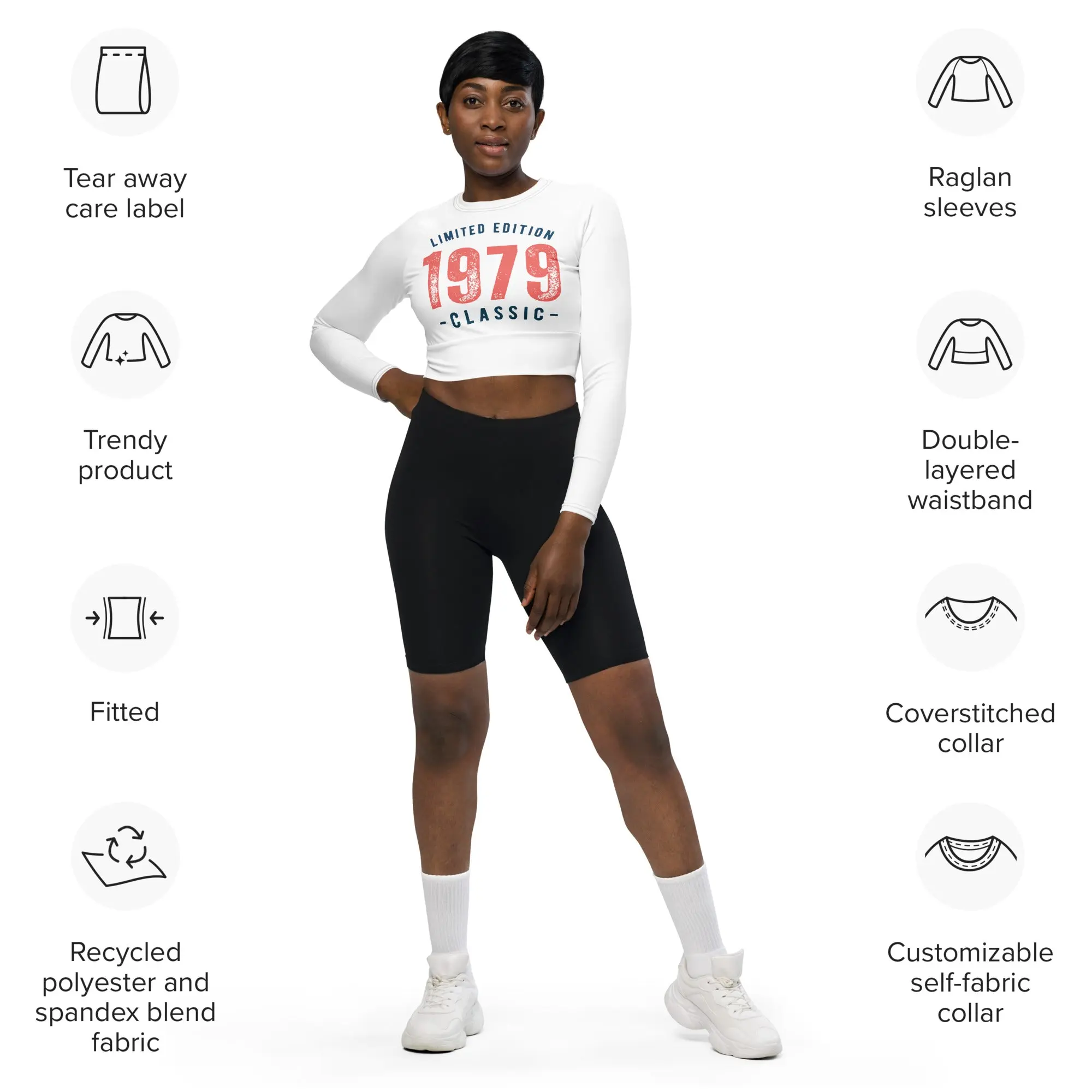 1979 Limited Edition Recycled Long-Sleeve Crop Top