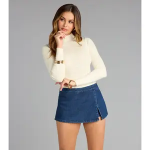 Soft Statement Knit Mock Neck Bodysuit