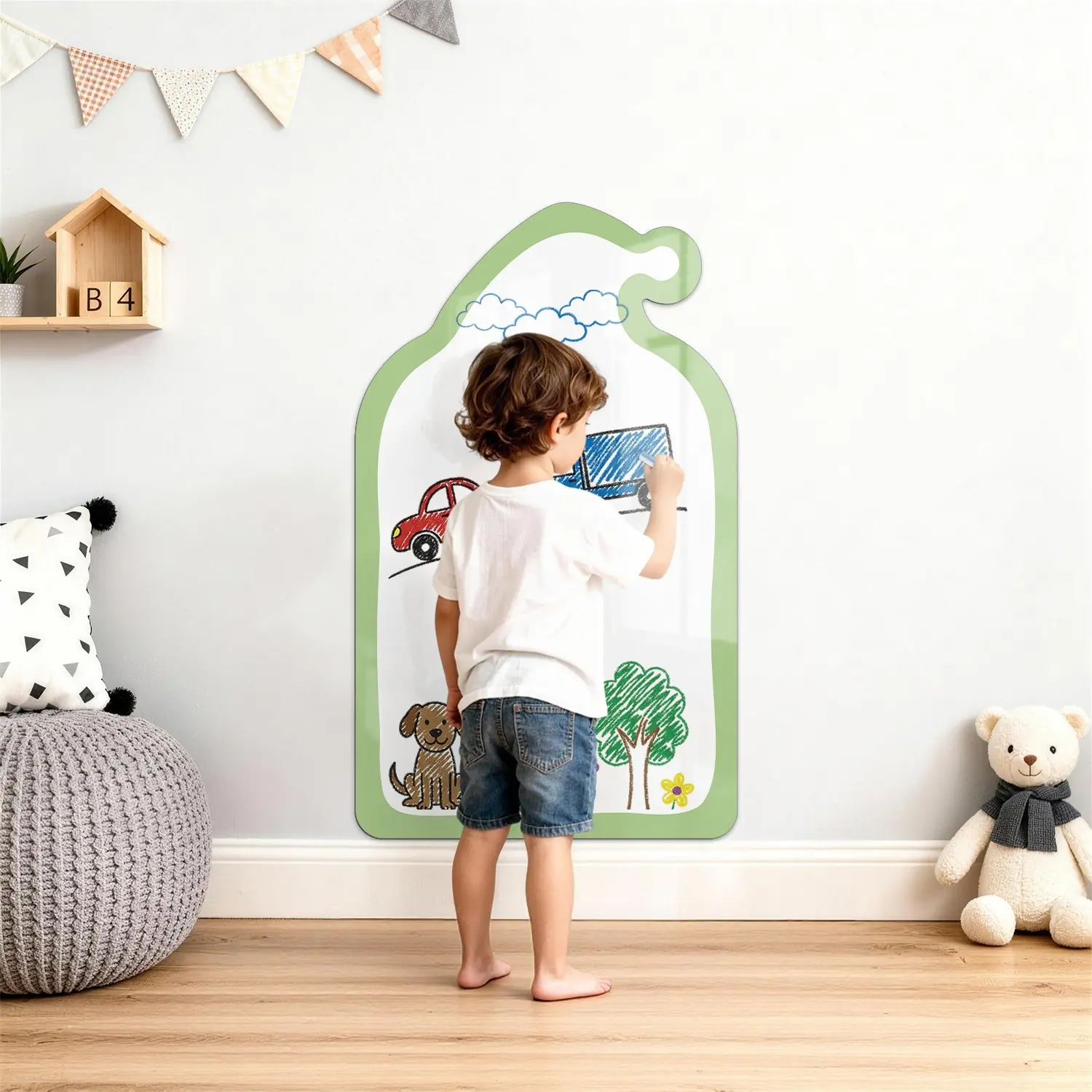 Self Adhesive Magnetic Whiteboard Sticker, Christmas Hat Design, Detachable & Strong Magnetism, Ideal Gift for Kids & Parents