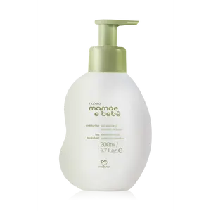 Natura  Mamãe e Bebê Baby Moisturizer, Fast Absorbing Lotion with 100% Vegetable Oils & Cupuaçu Butter, Gentle Skin Care Formula