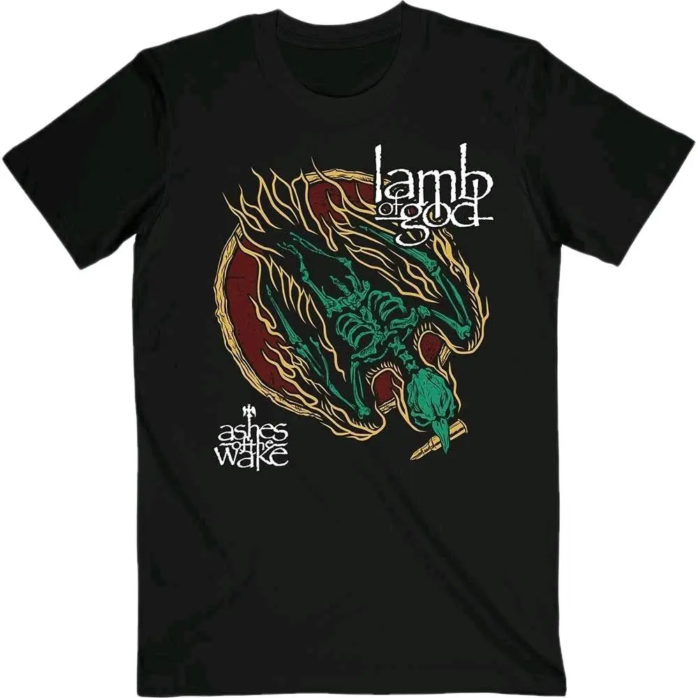 Lamb Of God Official Unisex T-Shirt: Ashes of the Wake (Black) Officially Licensed  Uk Import. rock band Cotton Comfortable Classic Menswear