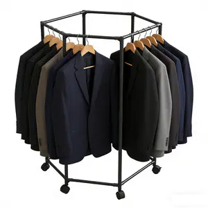 Space Saving Holder Clothes Rack Hexagonal Hanger for Blankets Towels Coats Bedrooms Requires manual installation