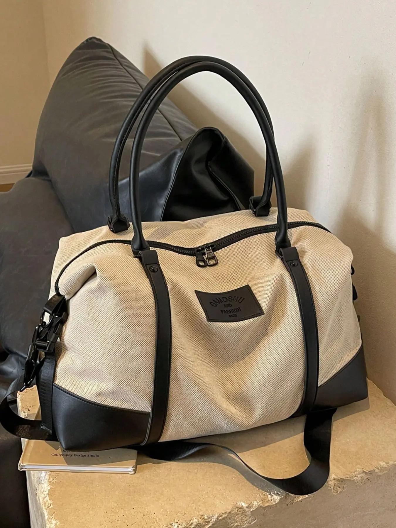 Large Capacity Travel Bag, Fashion Colorblock Design, Handheld Shoulder Crossbody, Multi-Functional Practical, Ideal for Short Trips, Vacation, Gym, Students, Multifunctional Travel Bag, Travel Duffel Bag, Travel Duffle Bag, Fashionable Duffel Bag