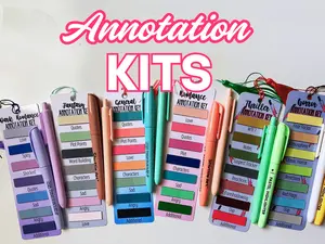 Book Annotation Kit with Tabs, Highlighters & Bookmarks |For Romance, Fantasy, and Thriller Reader