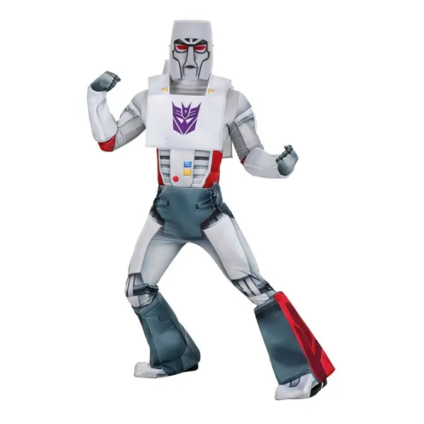Transformers Adult Deluxe Retro Megatron Costume, Jersey, Zipper