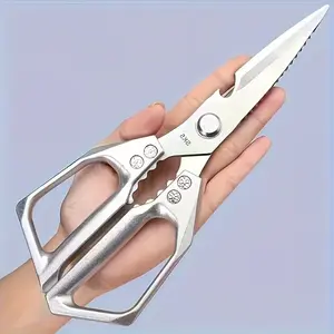 Durable Stainless Steel Kitchen Scissors, Professional Meat Poultry Fish Bone Clippers, Ergonomic Handle, Food Safe, Home Restaurant Outdoor Use