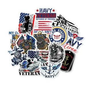 15 pc NAVY VET Hard Hat Stickers Tool Box Helmet Vinyl Sticker decals. Durable