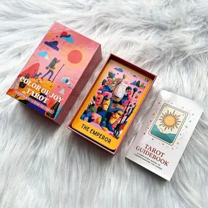 78 Tarot Cards Set, 13x8 Cm, Color Of Joy Tarot Deck, Includes Paper Instructions, Classical Tarot System Structure for Beginners