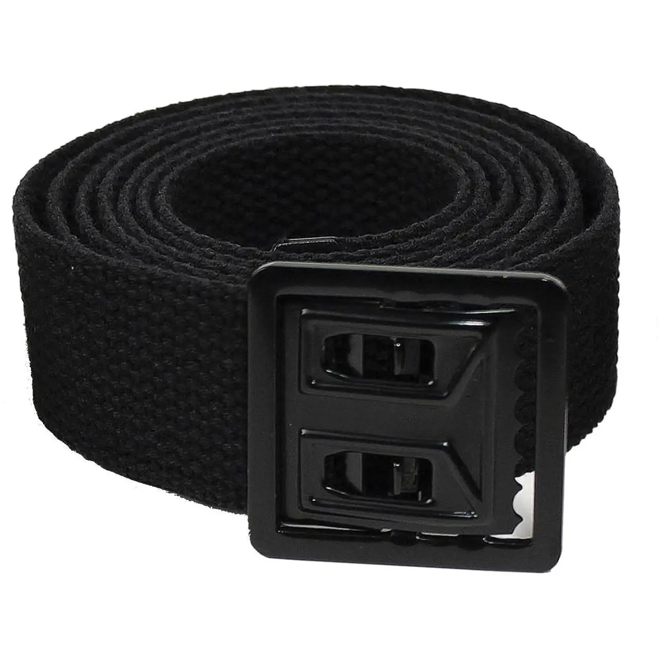 100% Cotton Web Belt – Military Tactical Canvas Belt with Open-Face Buckle, Adjustable 54” Long