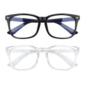 [ Computer Gaming Glasses ] Fashion Square Frame Eyeglasses Blockers Glasses for Women/Men Retro Round Computer Glasses Party Glasses