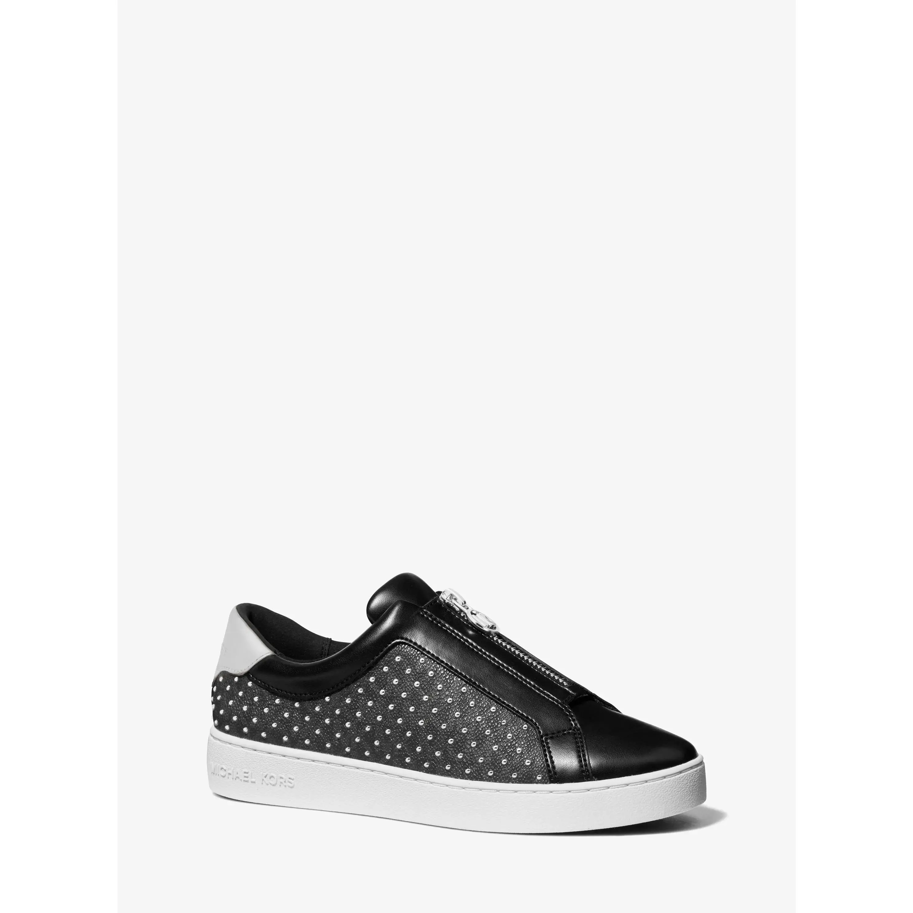 Keaton Embellished Signature Logo Zip-Up Trainer