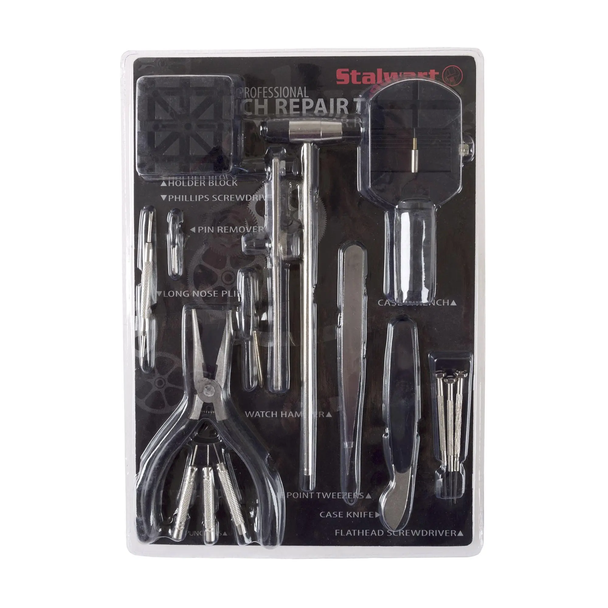 Stalwart 16-Piece Watch Repair Kit DIY Tool Setfor Repairing