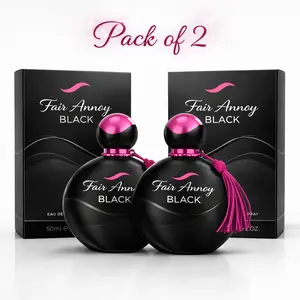 Fair Annoy Black Eau De Parfum Pack of 2 (50ml Each) | Long Lasting Women’s Perfume | Floral Luxury Fragrance Set
