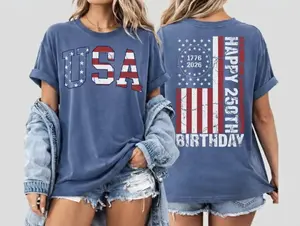 Comfort Colors America 250th Anniversary Shirt, Patriotic USA 1776-2026 Graphic Tee, Vintage American Freedom Independence Day Shirt For Men And Women