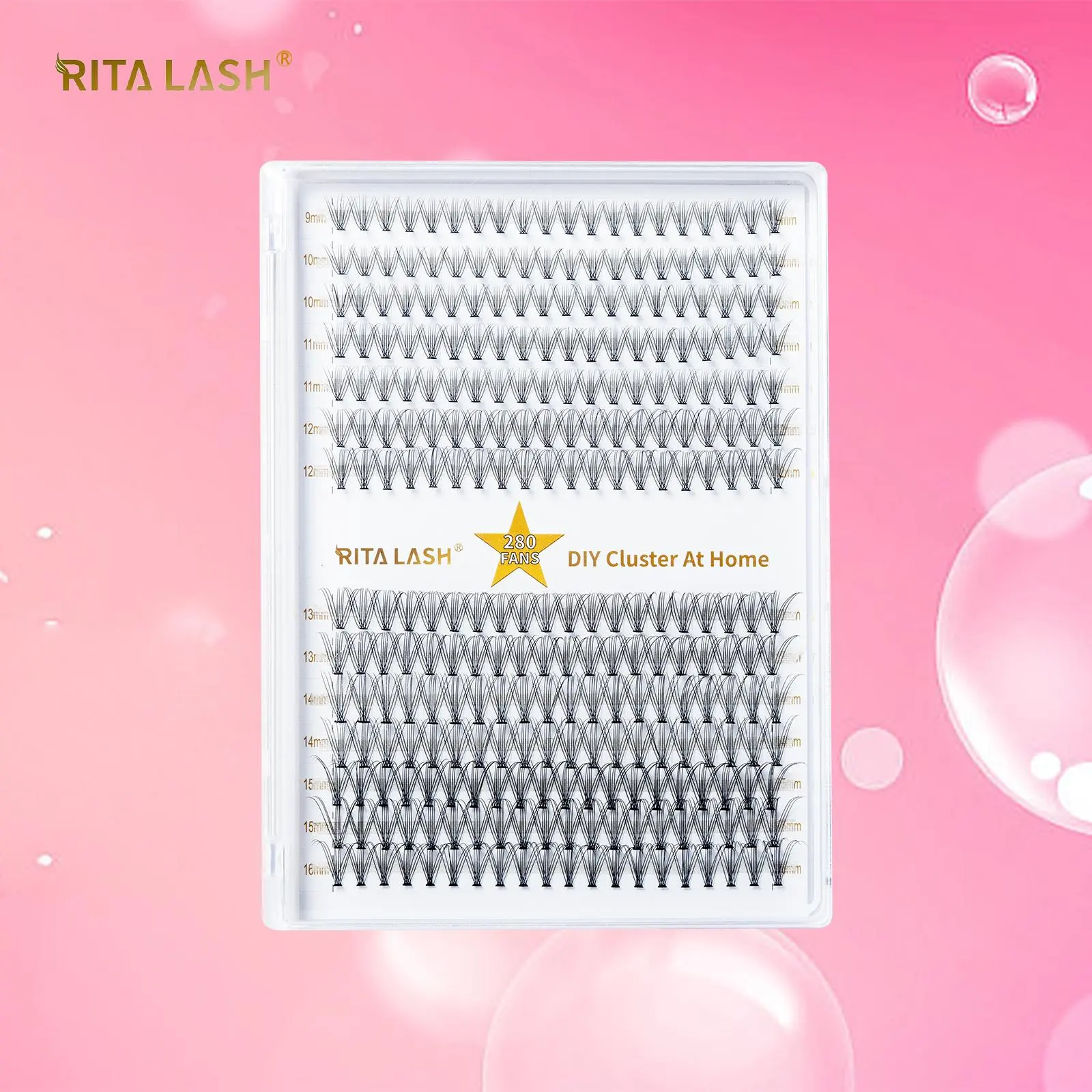 10D Cluster Individual Lashes, 280pcs/box Natural Look Eyelash Extensions, Self Grafting Eyelash Extensions, DIY Cluster Lashes, DIY Eyelash Clusters, DIY Volume Eyelashes, False Eyelashes for Women & Girls Eye Makeup Enhancement