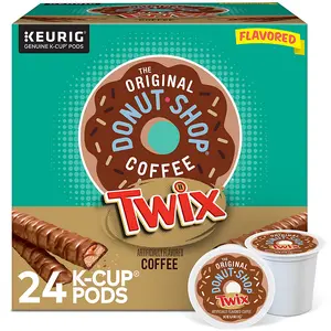 The Original Donut Shop Twix Coffee - Keurig K-Cup Pods - Sweet Coffee Drink - Chocolate and Caramel Coffee - High Box Count