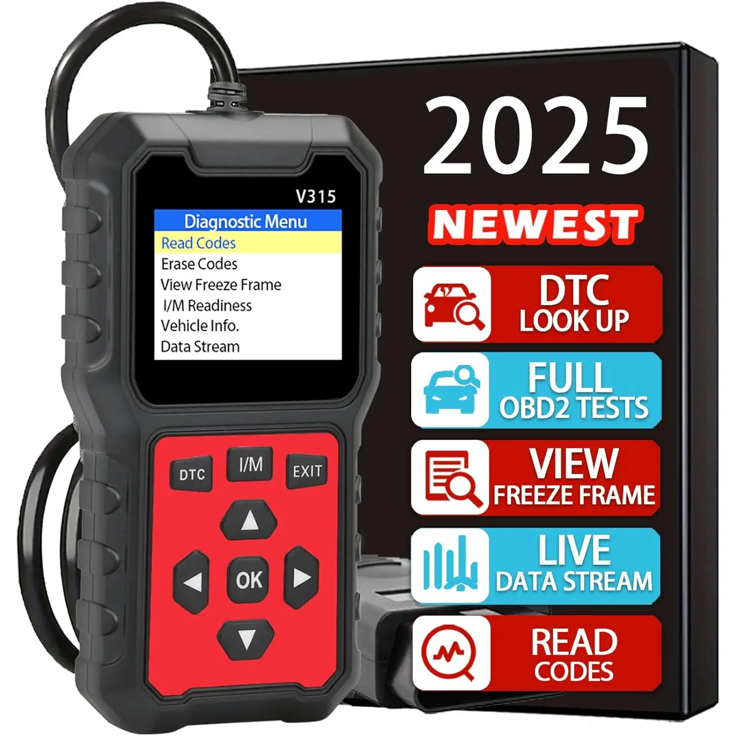 V315 OBD2 Diagnostic Diagnostic Tool Tool, Code Reader, Engine Light Diagnostic Tool,   Tester, for OBD2  &  Since 1996