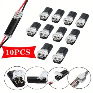 10/20pcs H-Type Socket Quick Cable Connector, 2-Pin Plug Car Wire Cable Terminal, Electrical Connector Strip Terminal Connection, Universal Connector