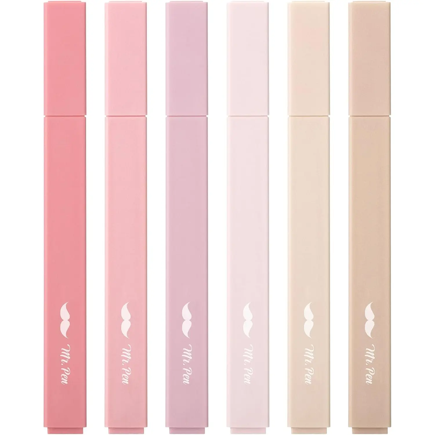 Mr. Pen- Aesthetic Highlighters, 6 pcs, Chisel Tip, Vintage Colors, No Bleed Bible Highlighter Pastel, Highlighters Assorted Colors, Pastel Highlighter Set, Cute Highlighters