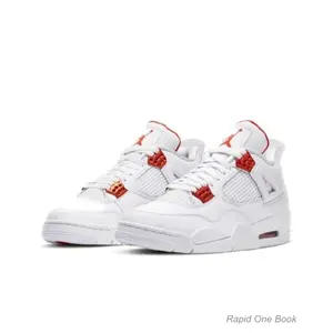Orange metallic color fashionable retro trendy casual versatile sports mid-top basketball shoes