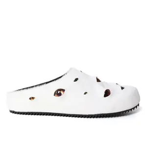 Eyeball Mules - White/Tan Eyeball Mules - White/Tan