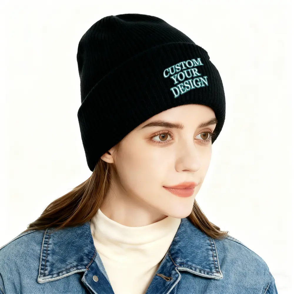 Unisex Acrylic Knit Beanie, Heat Insulating Cuffed Skin-Friendly Solid Headwear with Stretch Elastic Fitted Breathable Design for Outdoor Travel & Daily Use - Casual Wear, Hand Wash Only, Dry in Shade